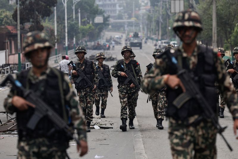 Soldiers guard Nepal's parliament after two days of deadly protests
