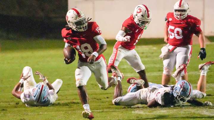 SCHSL football J.L. Mann High at Greenville High. Our best photos