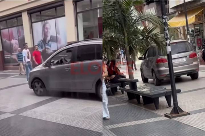 Video: retuvieron un vehículo que circuló por la peatonal de Paraná