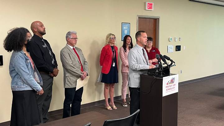 Protect Our Schools KY advocates urge lawmakers to increase school funding by $718 million