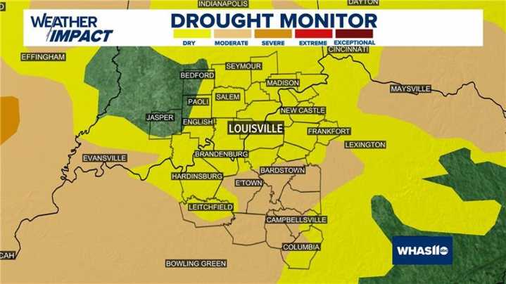 Persistent dry conditions put Kentucky and Indiana at risk of drought