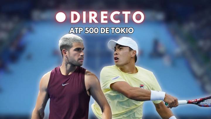 Carlos Alcaraz - Brandon Nakashima del ATP de Tokio, en directo: última hora y resultado de los cuartos de final