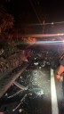 Two people taken to hospital following fiery crash in Naugatuck