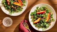 This fall arugula salad piles on sweet apples and smoky, toasted nuts