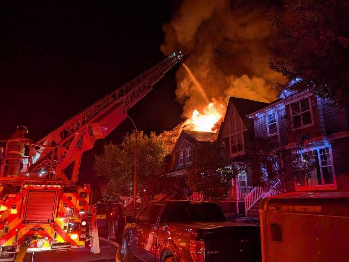 Calgary fire crews battle blaze in New Brighton