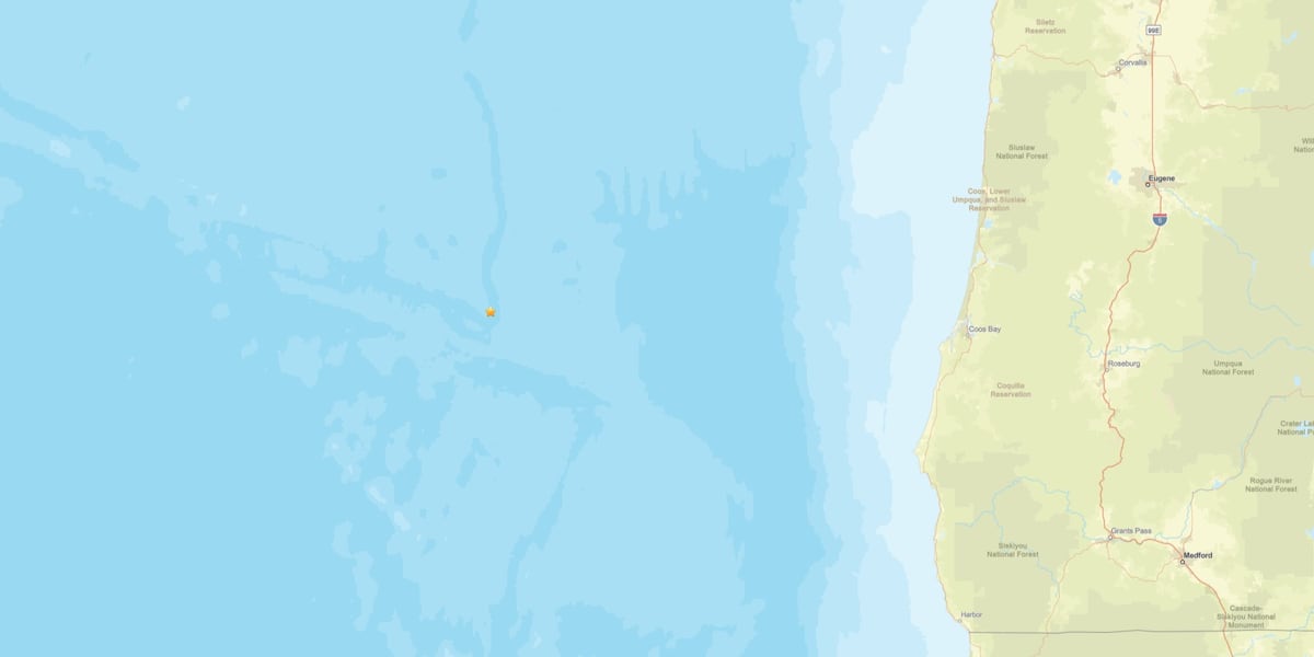 5.9 magnitude earthquake rumbles off Oregon coast