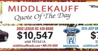 MIDDLEKAUFF AUTO GROUP * 