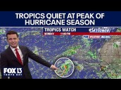 Tropics quiet as we hit peak of hurricane season