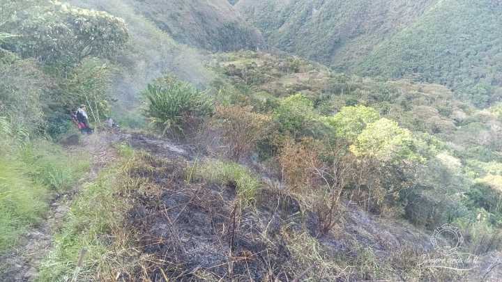 Bomberos de Pasto controlaron incendio forestal en La Caldera