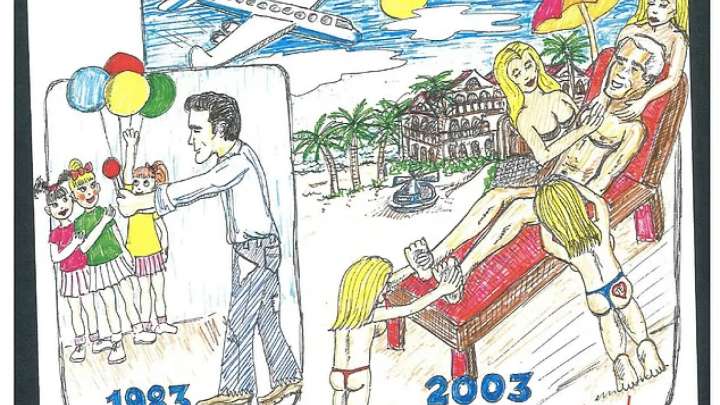 Los demócratas publican varios dibujos sexuales de Epstein y una carta en la que Bill Clinton admira su "curiosidad infantil"
