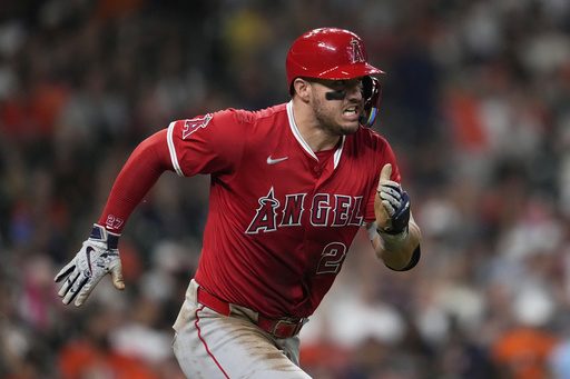 Mike Trout scratched from Angels’ lineup with skin infection on left arm