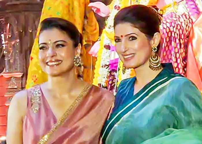 Twinkle Khanna poses with her ‘Two Much With Kajol and Twinkle’ co