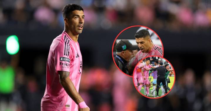 Luis Suárez recibe severa sanción en Leagues Cup por escupirle en la cara al auxiliar de Seattle; ¿Fue justo?
