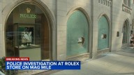 Chicago police investigating at Magnificent Mile Rolex store on North Michigan Avenue downtown, windows shattered