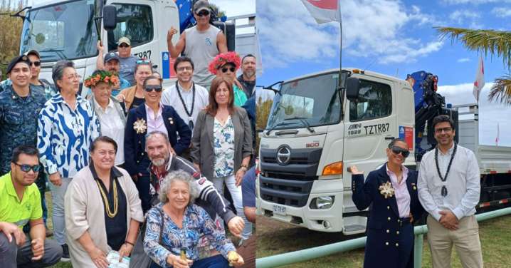 Rapa Nui recibe los primeros camiones grúa que se integran a la pesca artesanal y a labores de emergencia durante marejadas