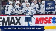 Leafs pump Canadiens with big offensive performance from Laughton