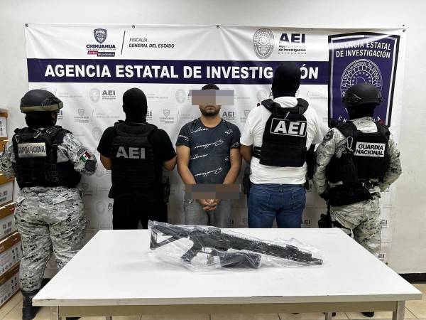 Le encuentran arma de fuego tipo fusil, es detenido