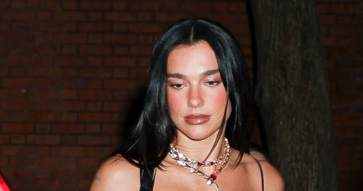 Dua Lipa Puts a Lingerie Twist on Evening Style for NYFW Appearance