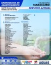 Hidrolago revela el plan de suministro de agua para la semana