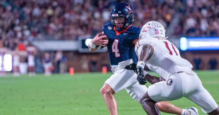 Virginia outlasts No. 8 Florida State 46-38 in second overtime