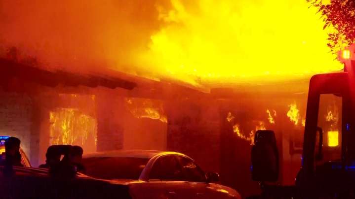 Barricaded suspect at scene of blazing home in northwest San Antonio