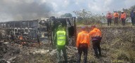 Murieron 10 personas tras incendiarse un autobús en la vía Upata