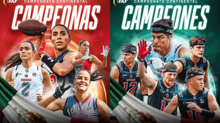México gana el Campeonato Continental de Flag Football en ramas femenil y varonil