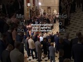 Memorial vigil held in the Capitol to honor Charlie Kirk #shorts