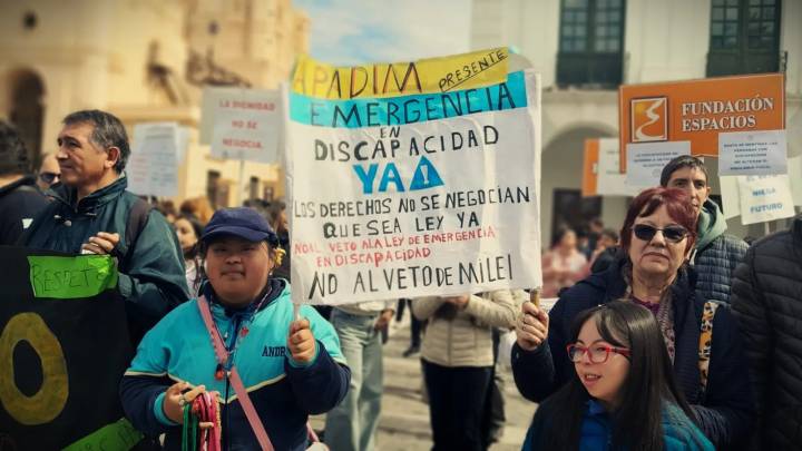 Con paro y clases públicas, el sector de la discapacidad vuelve a la calle por la Ley de Emergencia