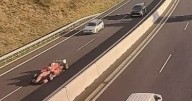 Mystery driver of phantom F1 car terrorising motorways caught by cops in full racing gear