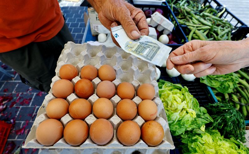 Euro zone inflation edges up in August, pointing to steady ECB rates for now