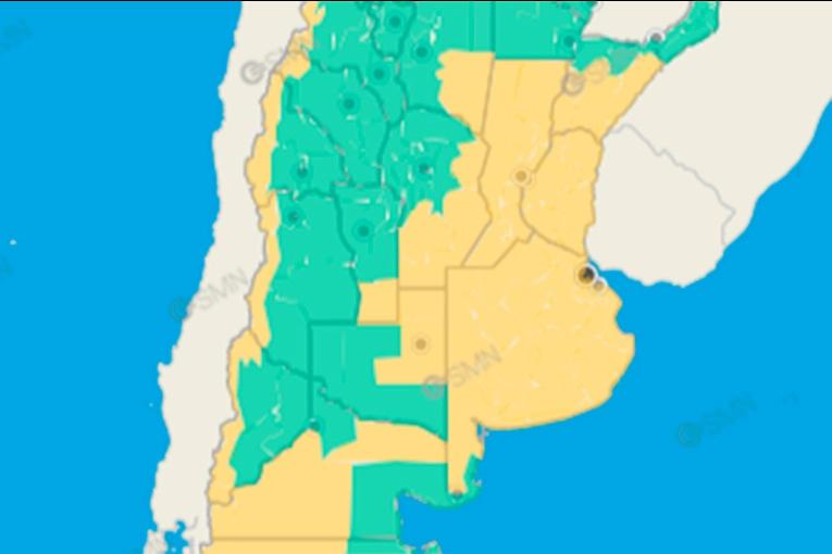 Alerta por tormentas en Entre Ríos: prevén hasta 60 milímetros de lluvia