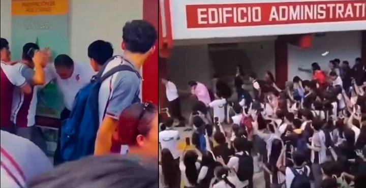 Agreden a director del CETis 78 en protesta por denuncias de presunto acoso