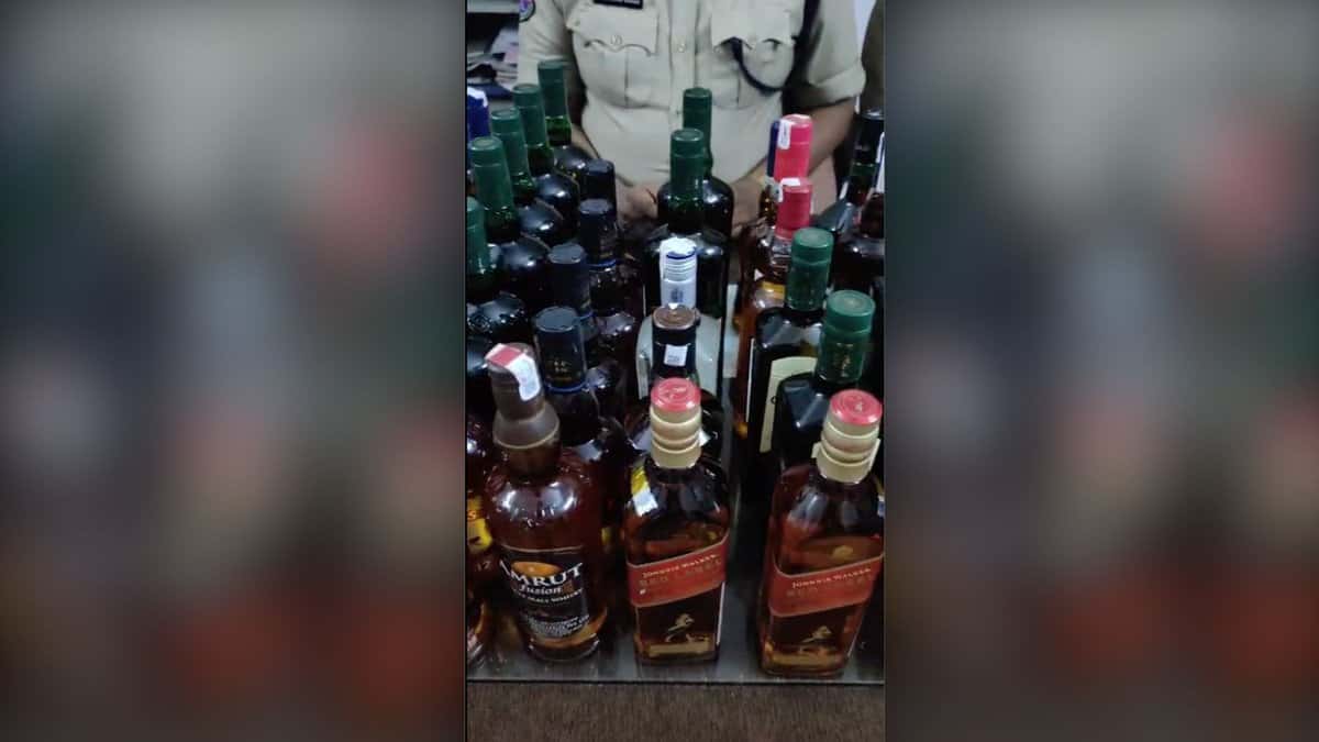 215 smuggled liquor bottles seized across Telangana, 3 arrested