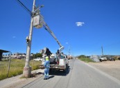 Repara Guadalupe alumbrado público en colonia la Comarca