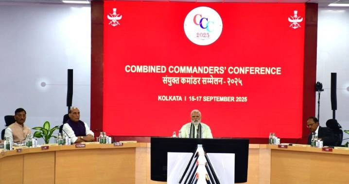 PM Modi Reviews Defence Preparedness at Combined Commanders’ Conference