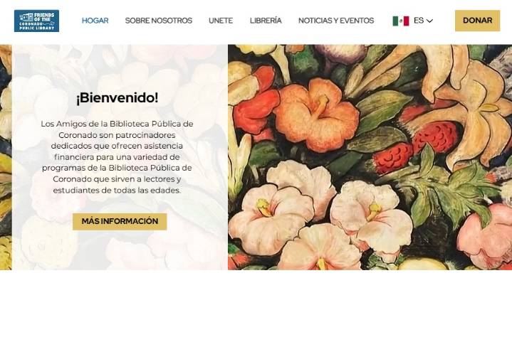 Friends of the Coronado Public Library launches Spanish-language website in celebration of Hispanic Heritage Month