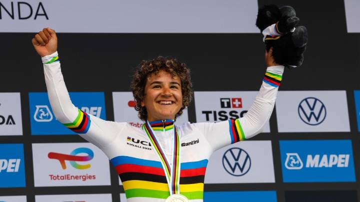 La navarra Paula Ostiz se cuelga el oro en ruta en el Mundial júnior