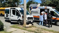 Seven people hospitalized after van hits utility pole in Peabody