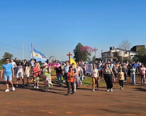 Puerto Leoni celebró a Santa Rosa de Lima