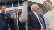 Dallas Cowboys: Jerry Jones celebrates in the locker room after win over Giants
