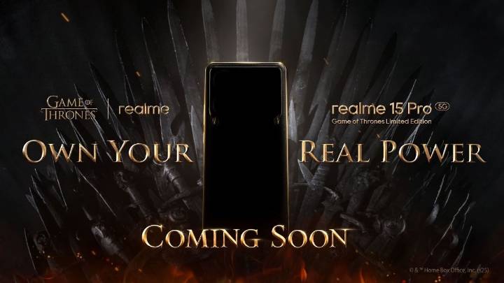 Realme 15 Pro 5G Game of Thrones edition teased, with launch imminent