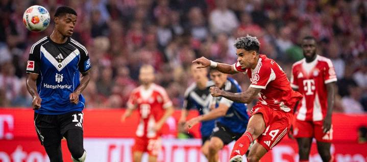 El Bayern Múnich destrozó 5-0 al Hamburgo: Luis Díaz anotó un gol