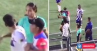 Futbolista agredió a árbitra en Colombia y debió ser salvado de descontrolada ’venganza’ de la jueza
