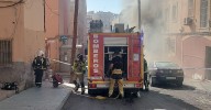 Un herido en el incendio de un hotel en Almería