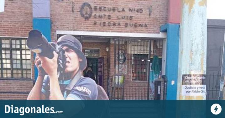Un homenaje a Pablo Grillo: Pusieron una gigantografía en la escuela donde debía votar