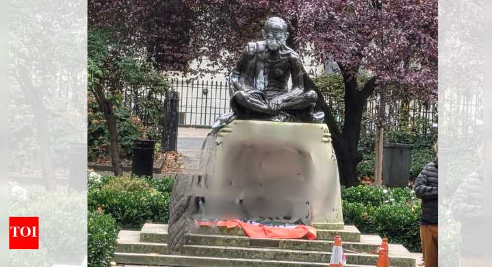 Three days before 'international day of non-violence': Mahatma Gandhi statue vandalised in London; Indian mission condemns act