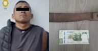 Detienen a hombre que asaltó con machete a transeúnte en Milpa Alta