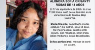 Se busca a Alondra Sofía Crisanty Rosas de 14 años