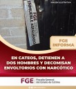 En cateos, detienen a dos hombres y decomisan envoltorios con narcótico